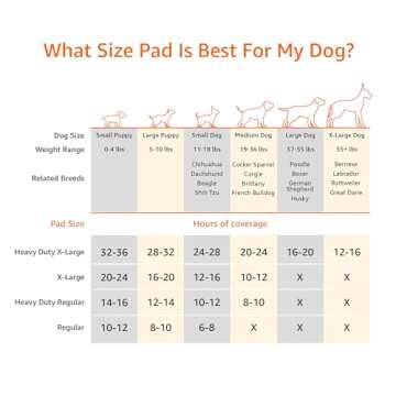 Amazon Basics Dog and Puppy Pee Pads with 5-Layer Leak-Proof Design and Quick-Dry Surface for Potty Training, Odor-Control Carbon, XL, 28 x 34 Inch - Pack of 50, Gray