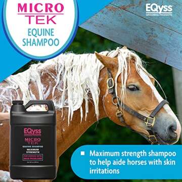 EQyss Micro-Tek Equine Itch Relief Shampoo - Soothes Irritated Skin, Stops Itching, Scratching, Rubb...