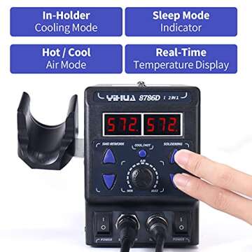 YIHUA 8786D Hot Air Rework Station - Precision & Safety