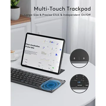 Samsers Foldable Bluetooth Keyboard with Touchpad for On-the-Go Typing