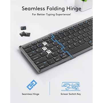 Samsers Foldable Bluetooth Keyboard with Touchpad for On-the-Go Typing