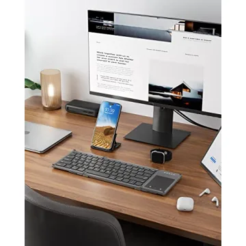 Samsers Foldable Bluetooth Keyboard with Touchpad for On-the-Go Typing