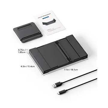 Samsers Foldable Bluetooth Keyboard with Touchpad for On-the-Go Typing