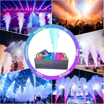 Halloween Dual Nozzle Fog Machine with RGB Lights