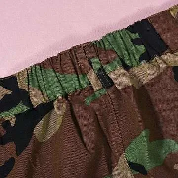 BIUPOS Midi Camo Skirt Cargo Skirt for Women Sexy High Split Maxi Skirts Army Fatigue Denim Skirt