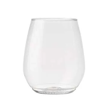 TOSSWARE POP 18oz Tumbler Vino XL SET OF 12, Premium Quality, Recyclable, Unbreakable & Crystal Clear Plastic Wine Glasses, 12 Count (Pack of 1)