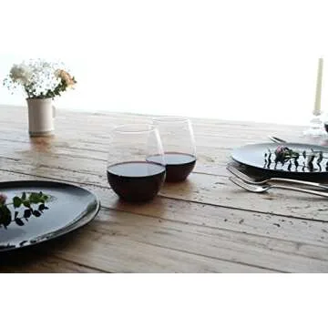 TOSSWARE POP 18oz Tumbler Vino XL SET OF 12, Premium Quality, Recyclable, Unbreakable & Crystal Clear Plastic Wine Glasses, 12 Count (Pack of 1)