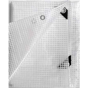 Heavy Duty Clear Poly Tarp 8' X 30' for Outdoor Use