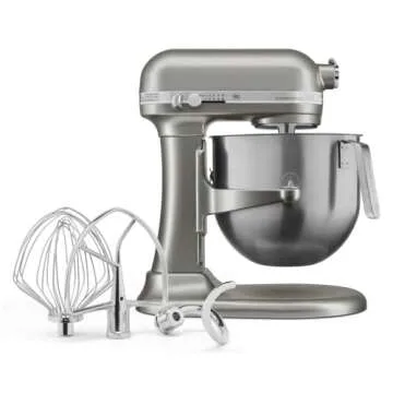 KitchenAid KSM8990CU 8-Quart Commercial Countertop Mixer, 10-Speed, Gear-Driven, Contour Silver