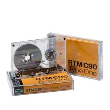 RTM C90 | Type 1 | 90-Minute Low Noise Music Cassette | Studio Quality | Ideal for Music Recording |...