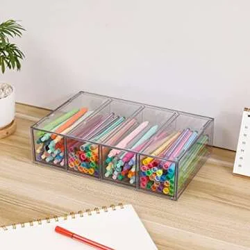 Yesesion Clear Pen Organizer for Home & Office Storage