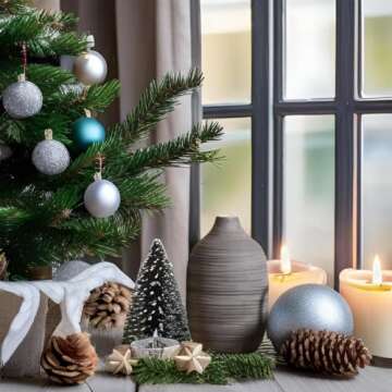 ALMA 9 in Contemporary Vase for Room Decor Aesthetic|Decorative Black Gray Vase for Pampas Grass|Boh...