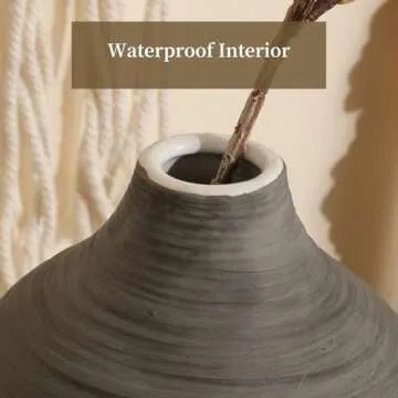 ALMA Ceramic Decorative Vase for Pampas Grass and Centerpieces