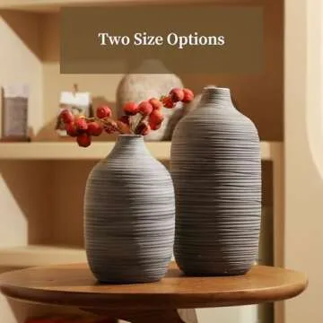 ALMA Ceramic Decorative Vase for Pampas Grass and Centerpieces