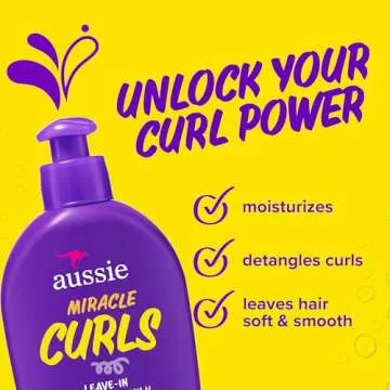 Aussie Miracle Curls with Coconut Oil, Paraben Free Detangling Milk Treatment, 6.7 fl oz