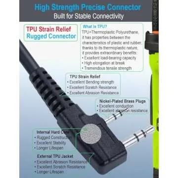 commountain Heavy Speaker Mic Compatible for Baofeng Radios BF-F8HP UV-82HP UV-5R UV82 UV82C UV5R5 UV5RA UV5RE UV5X3 and Kenwood BTECH Retevis Samcom Radios, Walkie Talkie Microphone