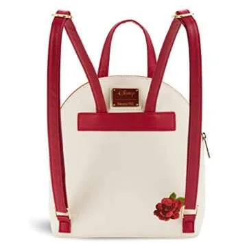 Loungefly Disney Belle Flowers Faux Leather Womens Double Strap Shoulder Bag Purse