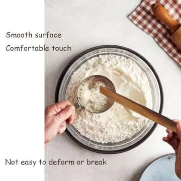 11 Inch Wooden Sourdough Bread Mixing Stir Stick Spurtle, Sourdough whisk Sourdough Bread Making Tools Baking supplies,Acacia Wooden Spatula Paddle Stirring Stick for Kitchen Cooking (1)