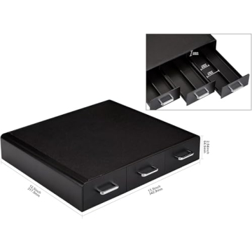 Amazon Basics Coffee Pod Storage Organizer Drawer for K-Cup Pods, 36 Pod Capacity, Black