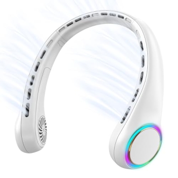 GULAKI Neck fan, Portable Fan with 5-17H Lifespan, 4000mAh Neck fan air conditioner with 3 Adjustabl...