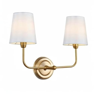 Stylish SAFAVIEH Brass Gold 2-Light Wall Sconce