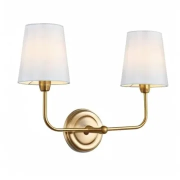 Stylish SAFAVIEH Brass Gold 2-Light Wall Sconce