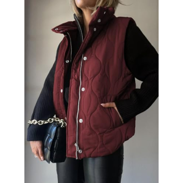 EVALESS Stylish Lightweight Quilted Puffer Vest for Women