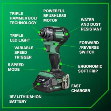 Metabo HPT 18V MultiVolt Cordless Impact Driver Set