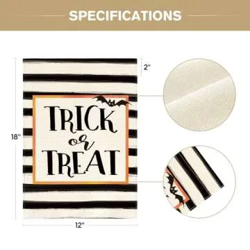 AVOIN colorlife Trick or Treat Garden Flag - Durable Design