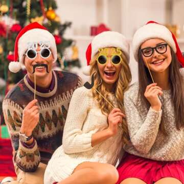 Kanayu 2025 New Year Eyeglasses 6 Pcs for Parties