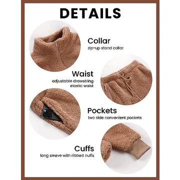 Lianlive Fleece Pajamas - Warm Winter Fluffy Sleepwear