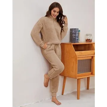 Lianlive Fleece Pajamas - Warm Winter Fluffy Sleepwear
