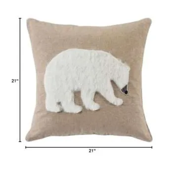Elegant Polar Bear Throw Pillow for Stylish Homes
