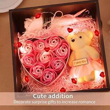 LOGUIDE Valentines Day Decorative Lights 14.8ft 40 LEDs Red Heart Twinkle Fairy String Lights with Remote Timer for Valentine's Day,Anniversary,Gift Wedding Decor Indoor Party Ornaments