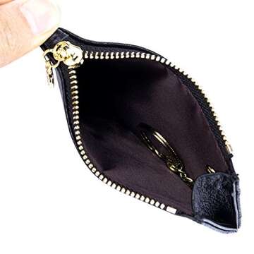 Aladin Leather Coin Purse with Key Chain for Women