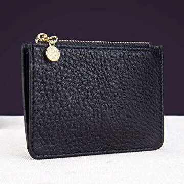Aladin Leather Coin Purse with Key Chain for Women