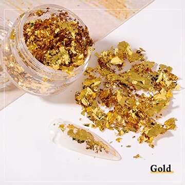 Nail Foil Flakes Set for Crafts & Nail Art - 4 Colors