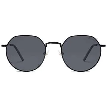 SOJOS Round Polygon Polarized Sunglasses for Women Men Retro Classic Vintage Panto Shades SJ1157