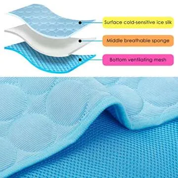 XinChangShangMao Dog Cooling Mat, Pet Dog Self Cooling Pad, Ice Silk Washable Summer Cooling Mat for Dogs Cats, Kennels, Crates and Beds
