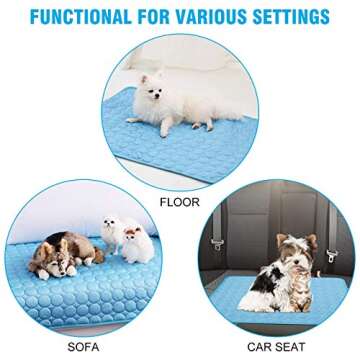 XinChangShangMao Dog Cooling Mat, Pet Dog Self Cooling Pad, Ice Silk Washable Summer Cooling Mat for Dogs Cats, Kennels, Crates and Beds