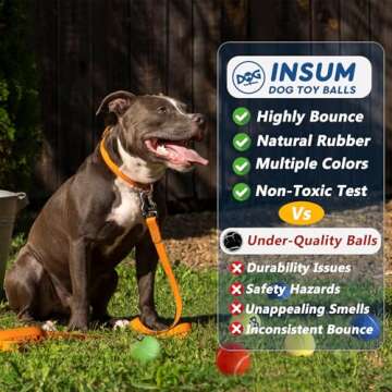 insum Dog Tennis Balls 12 Pack - Safe Non-Toxic Fetch Toys