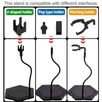 XyviLokit Hobby Action Base,Model Stand Hobby Display Stand Compatible with Gundam HG RG 1/144 Scale Figure Model Kit