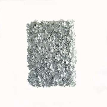 Efavormart 4 PCS Silver Silk Hydrangea Flower Mat Wall Wedding Event Decor for DIY Centerpiece Arran...