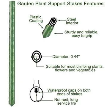 3Pack Tomato Cages,Up to 51inch Plant Stakes Vegetable Trellis Assembled for Garden Climbing Plants Vegetables Flowers