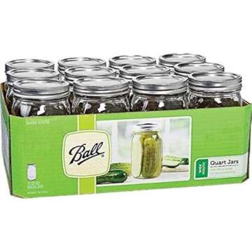 Ball Quart Jar, Wide Mouth, Set of 24