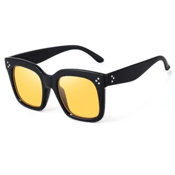 FEISEDY Vintage Oversized Square Sunglasses with UV400 Protection