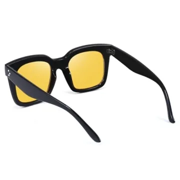 FEISEDY Vintage Oversized Square Sunglasses with UV400 Protection