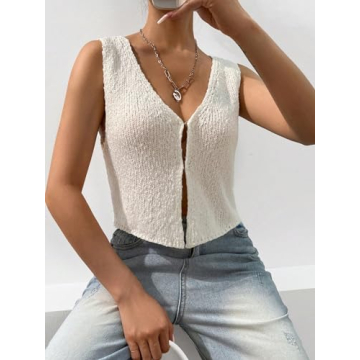 GORGLITTER Trendy Crochet Vest Top for Women 2023