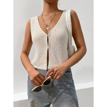 GORGLITTER Trendy Crochet Vest Top for Women 2023