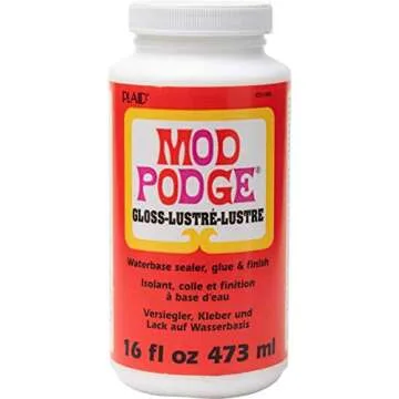 Mod Podge Complete Decoupage Kit-Two 16oz Bottles Waterbase Sealer/Glue (Matte Gloss Finish) with 4-pk Foam Brush Set, Clear